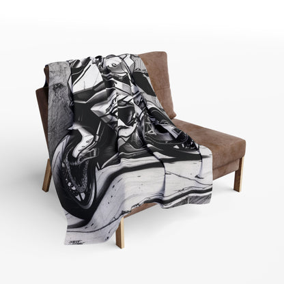 Motorcycle Art Fleece Blanket